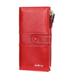 Baellerry - Portafoglio multi-carte lungo da donna con chiusura a zip, fibbia e grande capacità, Baellerry Red, Baellerry Black, Baellerry Brown, Baellerry Dark Green, Baellerry let(Pink, Baellerry Sky Blue