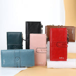 Baellerry - Portafoglio multi-carte lungo da donna con chiusura a zip, fibbia e grande capacità, Baellerry Red, Baellerry Black, Baellerry Brown, Baellerry Dark Green, Baellerry let(Pink, Baellerry Sky Blue