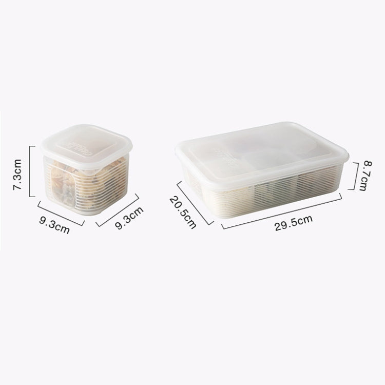 A2958 Cipolla Tritata Aglio Conservazione Frigo Con Coperchio, Small, 6-pieces / Sets, Dividered Box