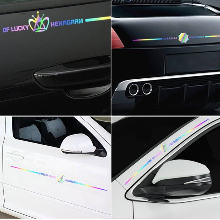 5 PCS 60 cm Adesivi per auto laser colorati Graffi per il corpo Copri adesivi per auto