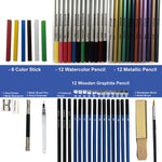 51 pezzi / set Set di matite per schizzi YOVER Kit di pittura per arte al piombo a colori solubili in acqua, YW-PMN051-01