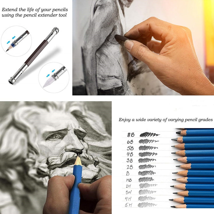 51 pezzi / set Set di matite per schizzi YOVER Kit di pittura per arte al piombo a colori solubili in acqua, YW-PMN051-01