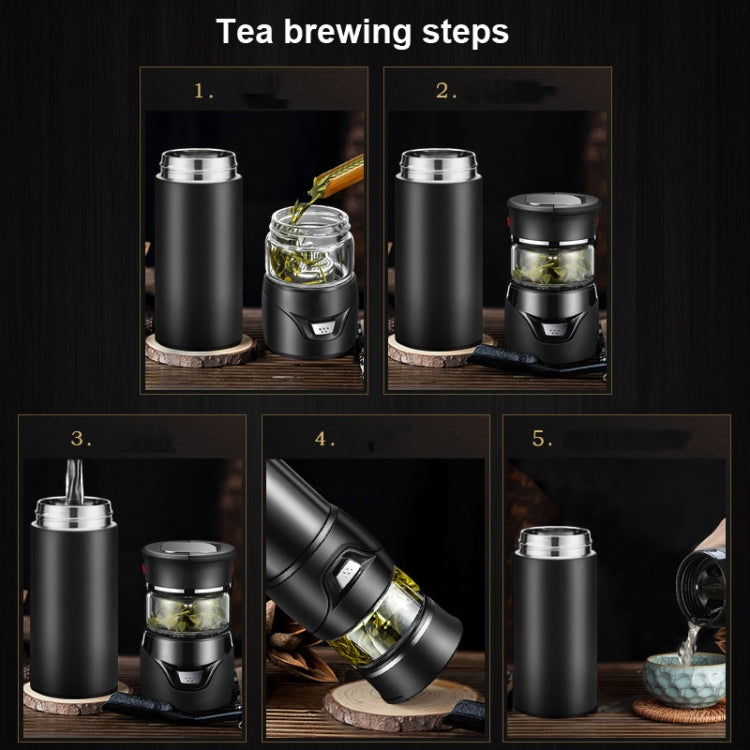 Tazza da tè per la separazione dell'acqua del tè con tazza isolante da 101-500 ml, stile:, Stainless Steel  Black, Stainless Steel  Coffee, Stainless Steel  Gray, Black+Gift Box, Coffee+Gift Box, Gray+Gift Box, Glass Black+Gift Box, Glass Coffee+Gift B...