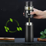 Tazza da tè per la separazione dell'acqua del tè con tazza isolante da 101-500 ml, stile:, Stainless Steel  Black, Stainless Steel  Coffee, Stainless Steel  Gray, Black+Gift Box, Coffee+Gift Box, Gray+Gift Box, Glass Black+Gift Box, Glass Coffee+Gift B...
