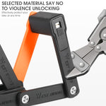 WEST BIKING Lucchetto a catena pieghevole leggero antifurto per bicicletta, WEST BIKING Lock(Black Orange)
