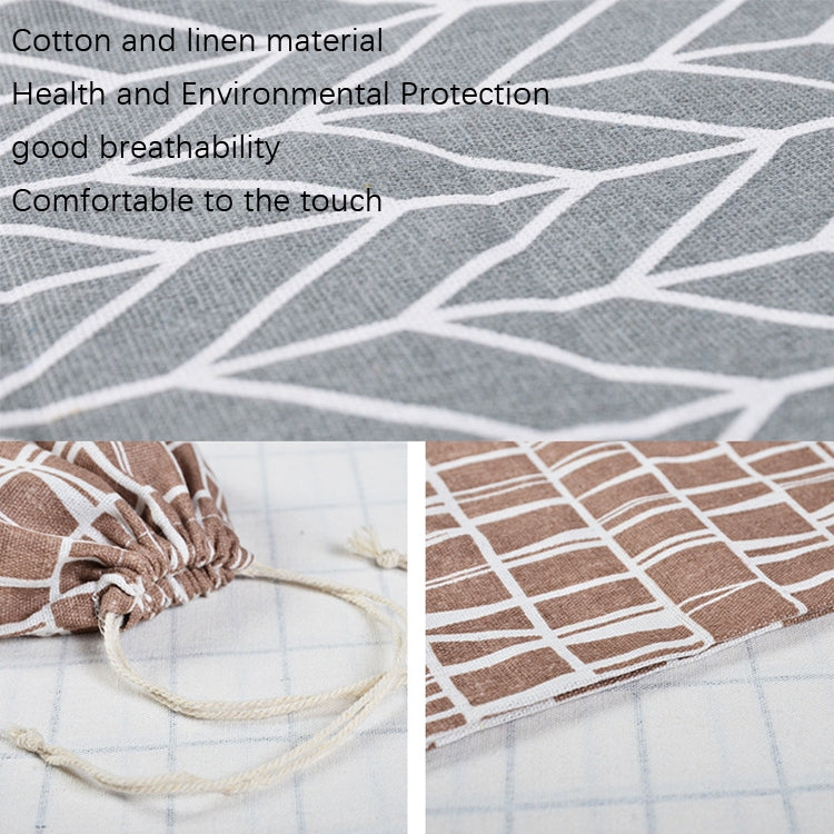 5 set di borse portaoggetti per articoli vari in cotone e lino con coulisse, Small+Medium+Large