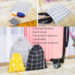 5 set di borse portaoggetti per articoli vari in cotone e lino con coulisse, Small+Medium+Large