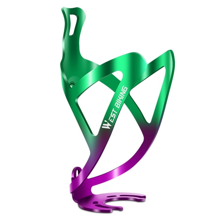 WEST BIKING Portabottiglie per bevande in alluminio per bicicletta, Black, Red Black Gradient, Gold Pink Gradient, Green Purple Gradient, Colorful