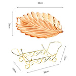 Vassoio e ripiano per frutta a forma di foglia in acrilico, stile:, Dish (Transparent), Dish (Blue), Dish (Amber), Dish (Purple), Shelf (Golden), Shelf (Black)
