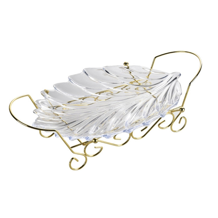 Vassoio e ripiano per frutta a forma di foglia in acrilico, stile:, Dish (Transparent), Dish (Blue), Dish (Amber), Dish (Purple), Shelf (Golden), Shelf (Black)