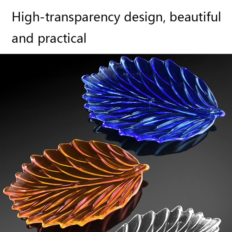 Vassoio e ripiano per frutta a forma di foglia in acrilico, stile:, Dish (Transparent), Dish (Blue), Dish (Amber), Dish (Purple), Shelf (Golden), Shelf (Black)