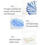 Vassoio e ripiano per frutta a forma di foglia in acrilico, stile:, Dish (Transparent), Dish (Blue), Dish (Amber), Dish (Purple), Shelf (Golden), Shelf (Black)