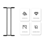 Cremagliera rovesciata semplice per vino rosso a fila singola da 3 pezzi, Red Wine Cup Inverted Rack