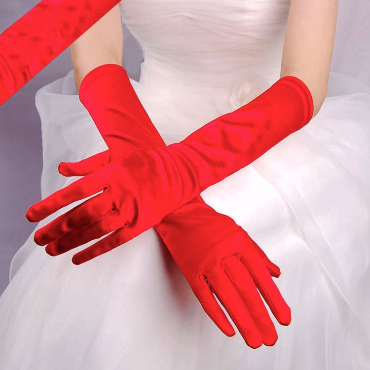 Guanti da sposa Guanti da sposa lunghi in raso da viaggio vintage con protezione solare