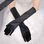 Guanti da sposa Guanti da sposa lunghi in raso da viaggio vintage con protezione solare