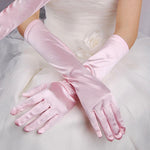 Guanti da sposa Guanti da sposa lunghi in raso da viaggio vintage con protezione solare
