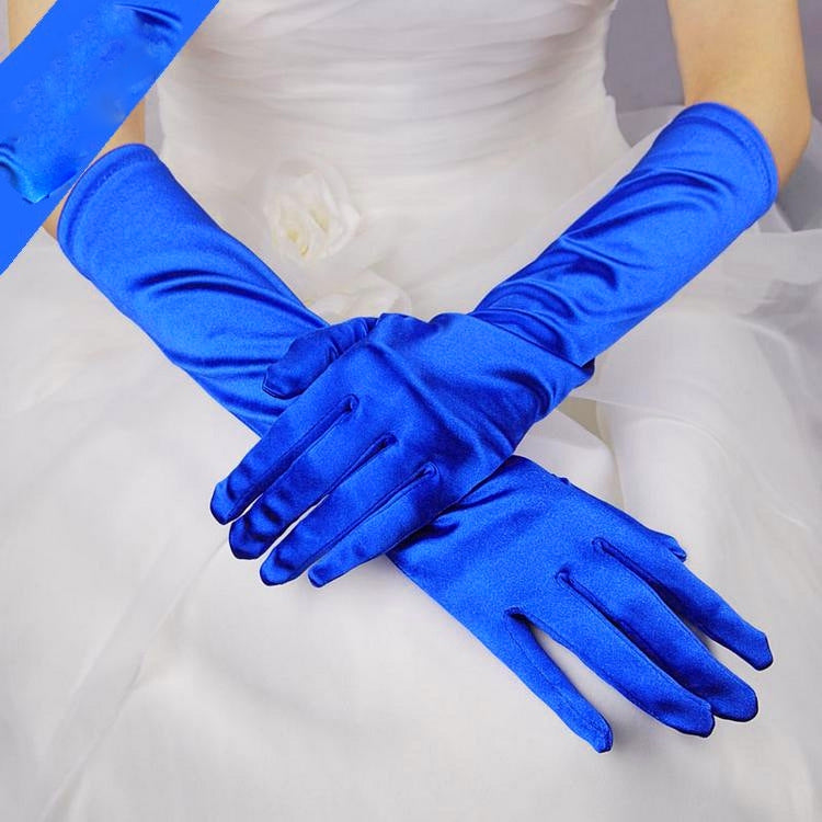 Guanti da sposa Guanti da sposa lunghi in raso da viaggio vintage con protezione solare