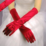 Guanti da sposa Guanti da sposa lunghi in raso da viaggio vintage con protezione solare