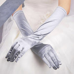 Guanti da sposa Guanti da sposa lunghi in raso da viaggio vintage con protezione solare