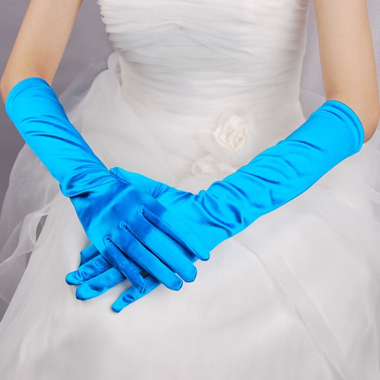 Guanti da sposa Guanti da sposa lunghi in raso da viaggio vintage con protezione solare