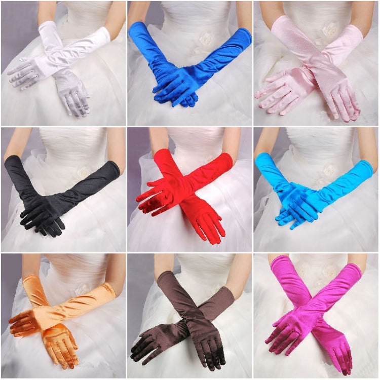 Guanti da sposa Guanti da sposa lunghi in raso da viaggio vintage con protezione solare