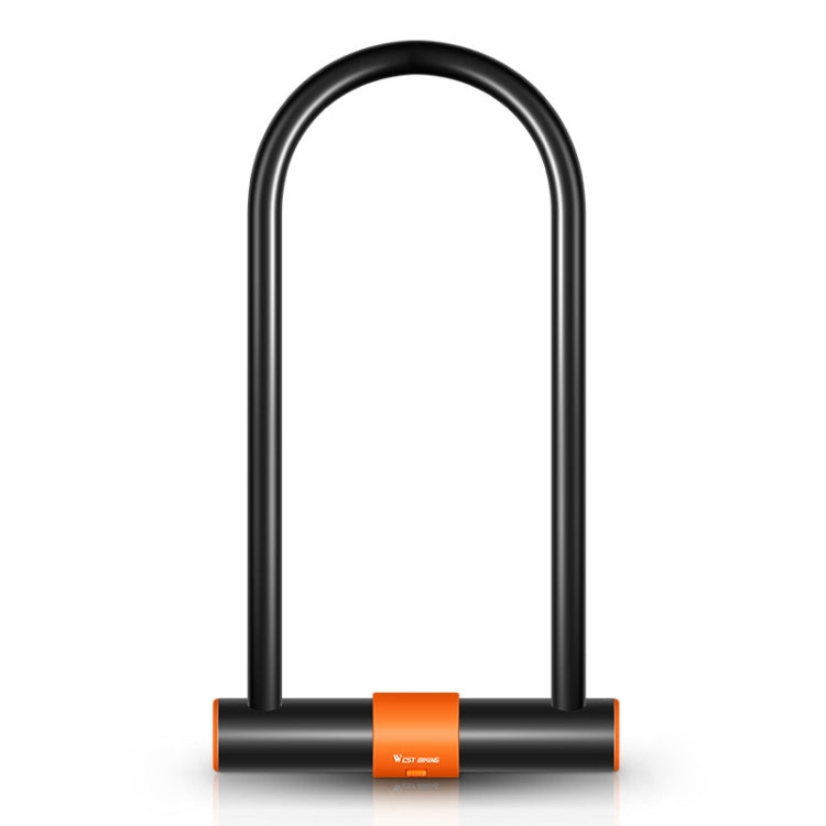 WEST BIKING U-Lock antifurto anti-taglio per bicicletta in acciaio al carbonio, Only Lock, Lock+Cable