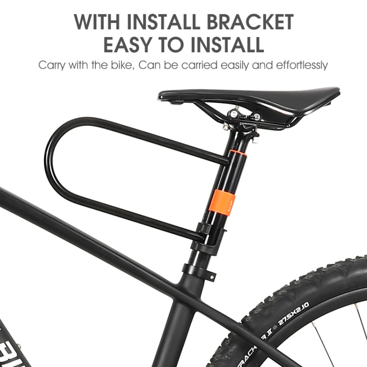 WEST BIKING U-Lock antifurto anti-taglio per bicicletta in acciaio al carbonio, Only Lock, Lock+Cable