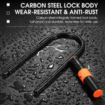 WEST BIKING U-Lock antifurto anti-taglio per bicicletta in acciaio al carbonio, Only Lock, Lock+Cable