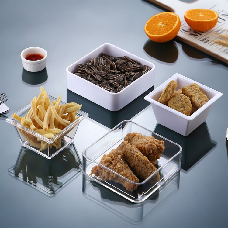 Piatto snack geometrico da 2 pezzi, Small Quartet (White), Small Quartet (Transparent), Big Quartet (White), Big Quartet (Transparent), Hexagonal (Transparent), Quadrilateral (Transparent), Rectangular (Transparent)