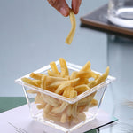 Piatto snack geometrico da 2 pezzi, Small Quartet (White), Small Quartet (Transparent), Big Quartet (White), Big Quartet (Transparent), Hexagonal (Transparent), Quadrilateral (Transparent), Rectangular (Transparent)