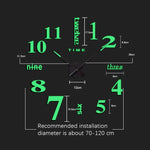 M002 Night Light Orologio da parete digitale fai-da-te Decorazione soggiorno Orologio silenzioso, DIY Digital Wall Clock