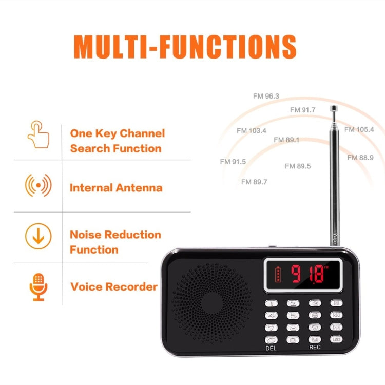 Mini Radio MP3 Ricaricabile con Radio FM e Display LED