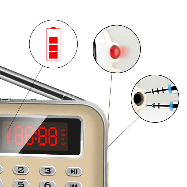 Mini Radio MP3 Ricaricabile con Radio FM e Display LED