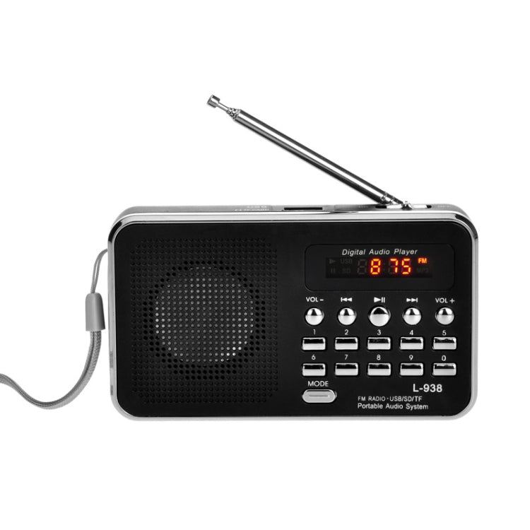 Lettore audio MP3 Radio FM L-938 con slot SD e AUX