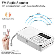 L-938 Lettore audio MP3 Radio FM con slot SD e AUX