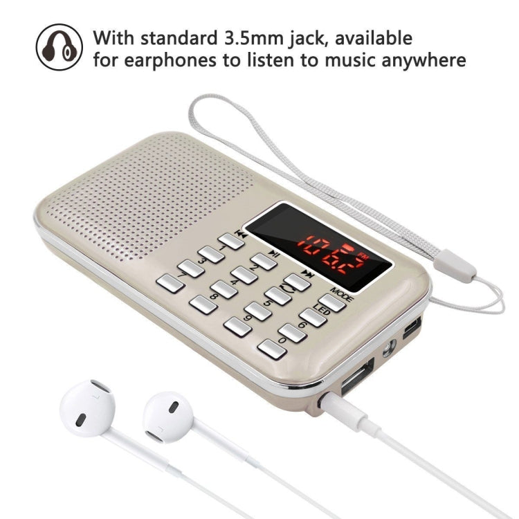 L-218AM Lettore MP3 radio con torcia LED e USB