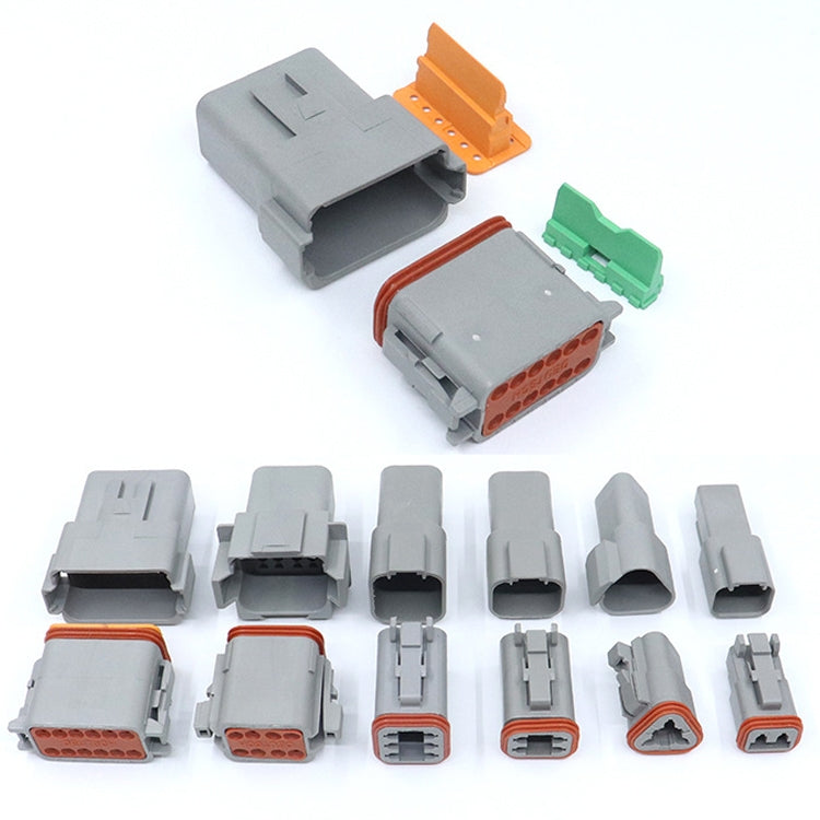 Terminale di collegamento conduttivo connettore impermeabile per auto, 4 PCS DT04-2P / DT06-2S With Copper, 4 PCS DT04-3P / DT06-3S With Copper, 2 PCS DT04-4P / DT06-4S With Copper, 2 PCS DT04-6P / DT06-6S With Copper, 2 PCS DT04-8P / DT06-8S With Copp...