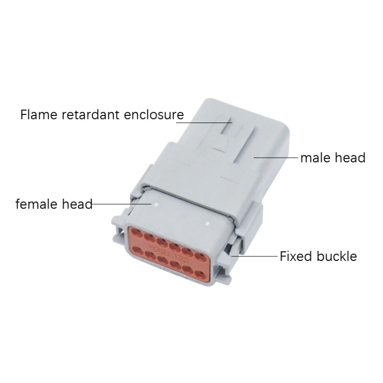 Terminale di collegamento conduttivo connettore impermeabile per auto, 4 PCS DT04-2P / DT06-2S With Copper, 4 PCS DT04-3P / DT06-3S With Copper, 2 PCS DT04-4P / DT06-4S With Copper, 2 PCS DT04-6P / DT06-6S With Copper, 2 PCS DT04-8P / DT06-8S With Copp...