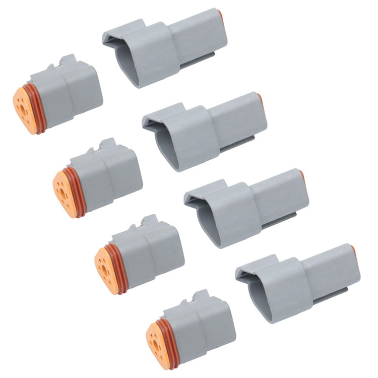 Terminale di collegamento conduttivo connettore impermeabile per auto, 4 PCS DT04-2P / DT06-2S With Copper, 4 PCS DT04-3P / DT06-3S With Copper, 2 PCS DT04-4P / DT06-4S With Copper, 2 PCS DT04-6P / DT06-6S With Copper, 2 PCS DT04-8P / DT06-8S With Copp...
