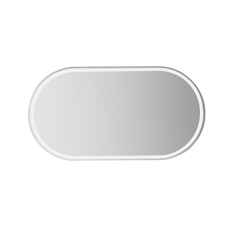 Specchio per il trucco in acciaio inossidabile con specchio ad alta definizione per visiera parasole da 2 pezzi, Oval Small, Oval Large