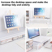Rack di stoccaggio per staffa per monitor per rack elevato per computer, stile:, Single Layer, Lengthen Single Layer, Double Layer, Single Layer+Three Layers, Double Layer+Three Layers