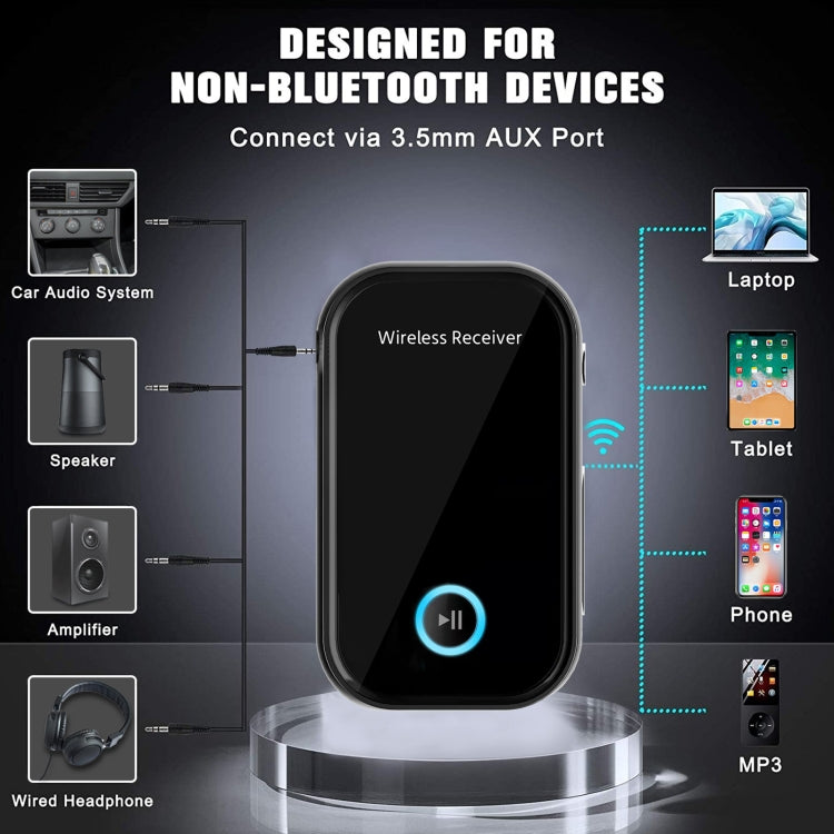 Ricevitore audio Bluetooth 5.0 per auto Convertitore Bluetooth da 3,5 mm, 5.0 Audio Receiver