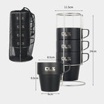 Tazza da campeggio in acciaio inossidabile 304 da esterno 4 in 1 CLS