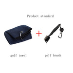 Asciugamano con gancio + spazzola per la pulizia delle mazze Set per la pulizia del golf, Towel + Brush White, Towel + Brush Grey, Towel + Brush Blue, Towel + Brush Black