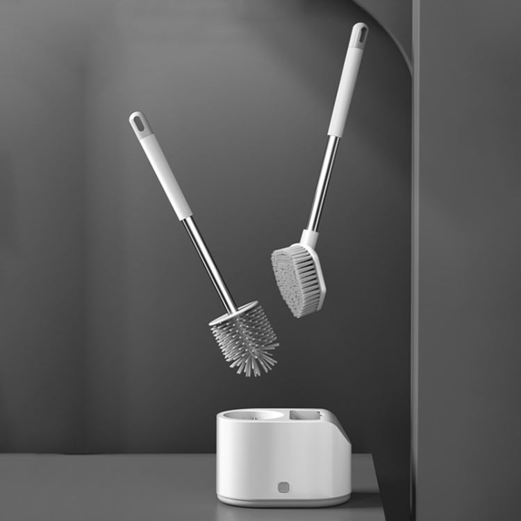Set di scopini per WC con doppia testa in silicone MT2, Landing Type, Wall-mount  Type