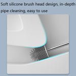 Set di scopini per WC con doppia testa in silicone MT2, Landing Type, Wall-mount  Type