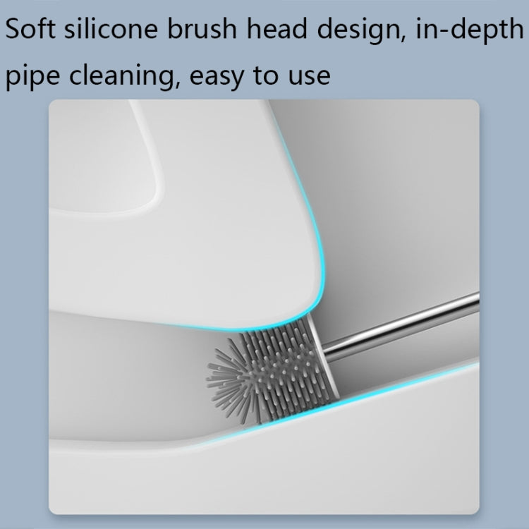 Set di scopini per WC con doppia testa in silicone MT2, Landing Type, Wall-mount  Type