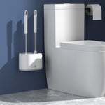 Set di scopini per WC con doppia testa in silicone MT2, Landing Type, Wall-mount  Type