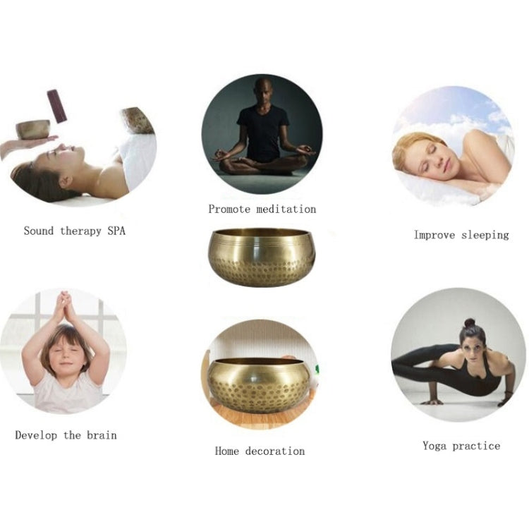 Buddha Sound Bowl Ciotola di rame per meditazione yoga, Diameter 8cm, Diameter 8.5cm