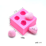 Stampo in silicone alla fragola per decorare torte al cioccolato fondente da 2 pezzi, Cake Decorating